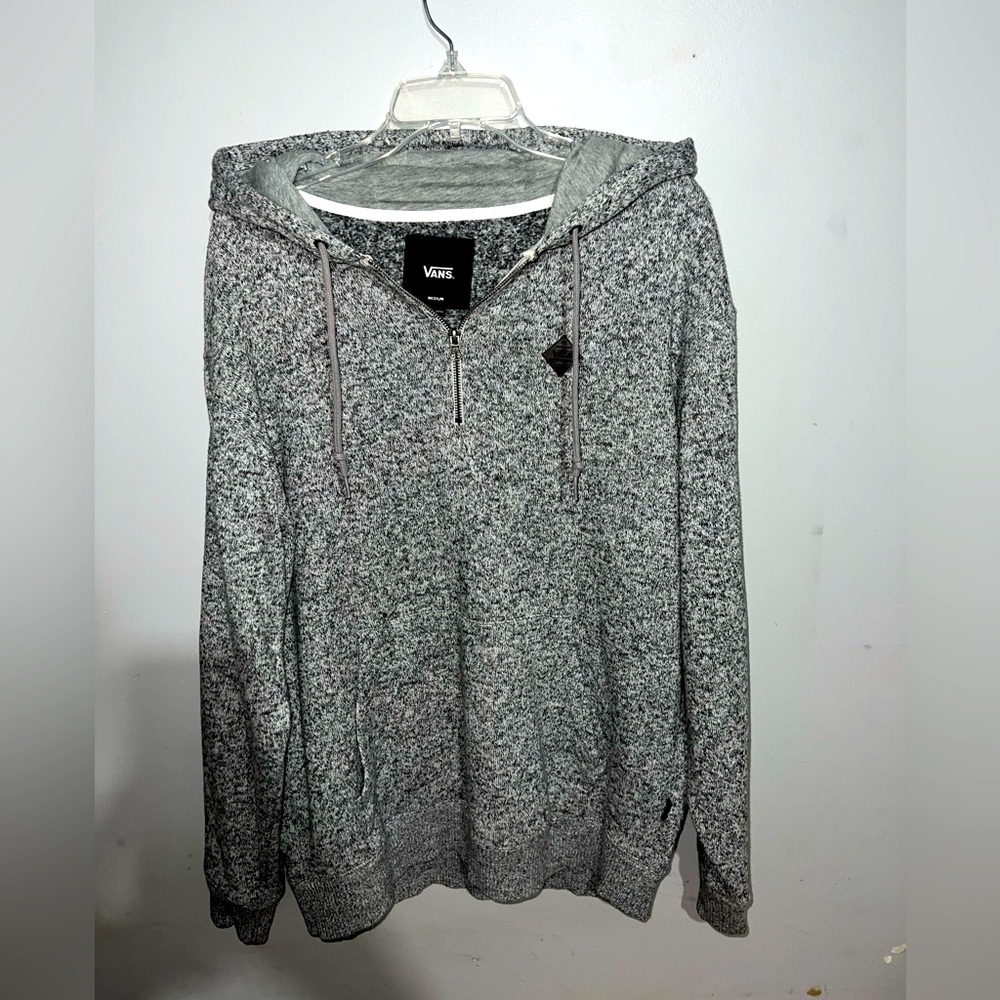 Medium gray vans quarter zip hoodie